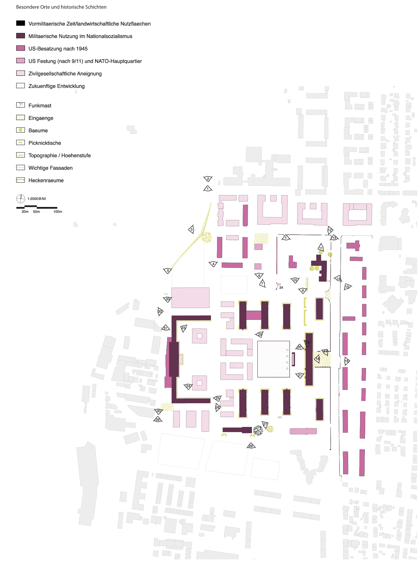 Drei wesentliche historische Schichten waren zu berücksichtigen (Foto: metris architekten, 0711 architekten, NH Projektstadt)
